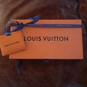 Louis Vuitton box and garment bag